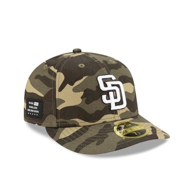 Green San Diego Padres Hat - New Era MLB Armed Forces Weekend Low Profile 59FIFTY Fitted Caps USA9568417